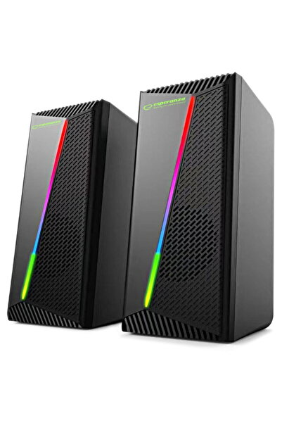 ESPERANZA Boxe stereo 2.0, 6W, conectare jack 3.5mm, alimentare USB, Rainbow ...