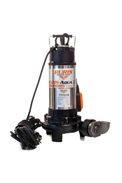 RURIS Pompa submersibila Aqua 35, 1300 W, cu tocator, Argintiu-Negru