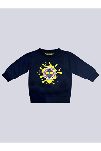 Fenerbahçe Lacivert 6 Renk Logolu Bebek Sweatshirt