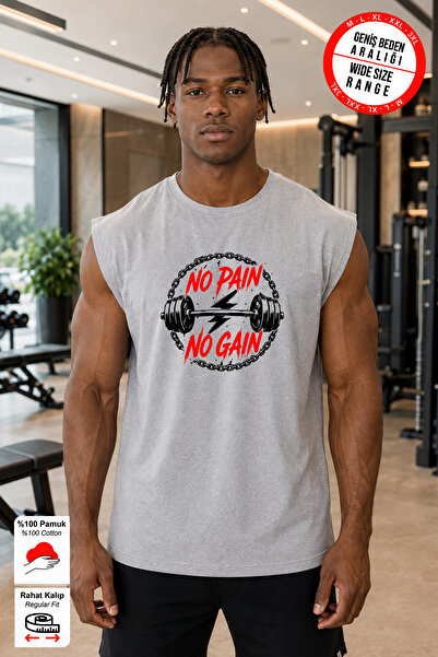 BESSA Karmelanj No Pain Printed Sports Athlete T-Shirt Crew Neck Cotton Singl...