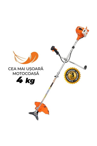 RURIS Motocoasa RR242 Bravo, 1 CP, 12000 rpm, Diametru de taiere 25.5 cm