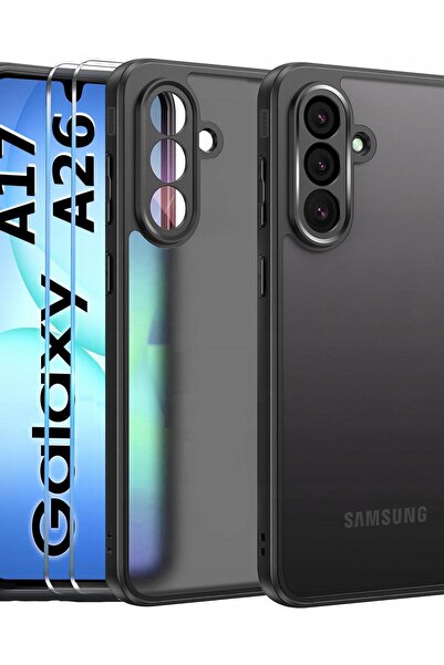 Koanni HUSĂ NEAGRĂ MATĂ PENTRU SAMSUNG A26 5G / A17 5G + 2x STICLĂ DE PROTECȚIE