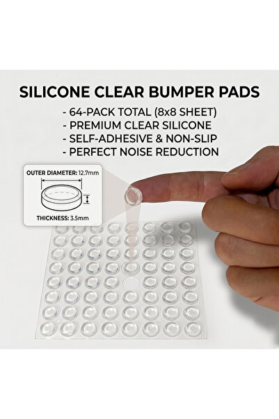 Choice11 OD12.7X3.5mm64PCS 100Pcs Soft Silicone Rubber Anti Slip Bumpers Feet...