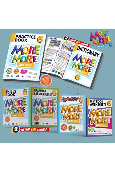6.SINIF MORE&MORE PRACTICE BOOK SETİ (3 KİTAP) + TEST BOOK WORKSHEETS (4LÜ SET)