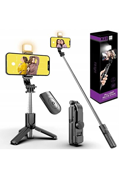 Koanni Selfie stick, trepied pentru telefon, trepied cu LED + telecomandă