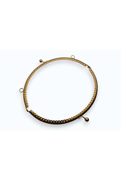 Kanguroom Gold Renk Metal Oval Çanta ve Cüzdan Klipsi 20 cm – Premium Dikiş ve El Yapımı Çanta Aksesuarı