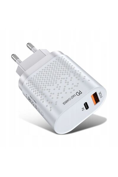 Koanni ÎNCĂRCĂTOR DE PERETE PUTERNIC QUICK CHARGE 3.0 USB + PD 20W la16_white