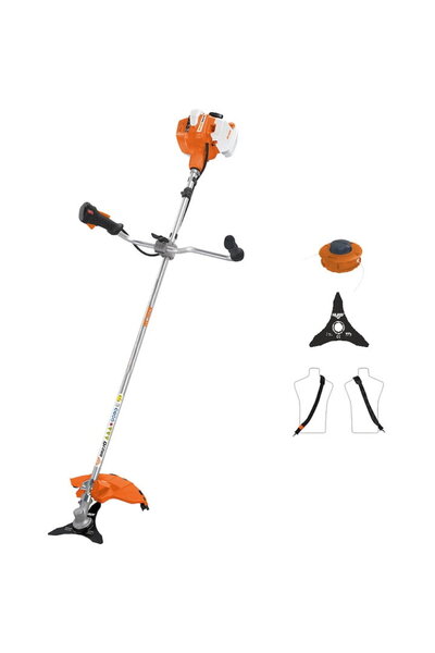 RURIS Motocoasa RR270, 1.5 CP, 27.2 CC, 2 timpi, 255 mm latime taiere, pornir...