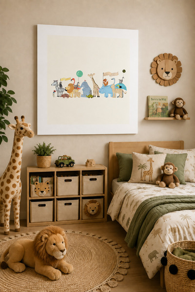 JHAAR Tablou din MDF cu aspect de cadru modern, cu tematică animale