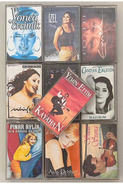 RAKS MÜZİK YAPIM 10 Turkish Pop Cassette Tapes (the Tapes in the Photo Will B...