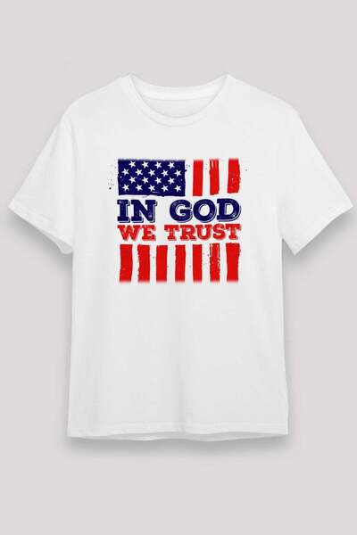 Darkhane Usa Flag in God We Trust Printed T-Shirt