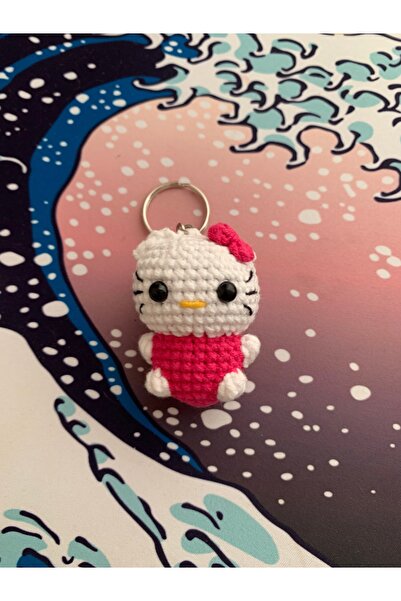 Generic Brand Cheerup Amigurumi Hello Kitty Keychain&Bag Charm