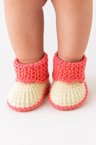İpeksi Collection Hand Knitted Baby Booties Gift