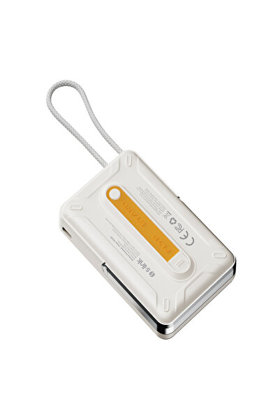 S-LINK MG320 10000mAh PD20W Magsafe 15W Kablosuz Type-C Beyaz Taşınabilir Met...