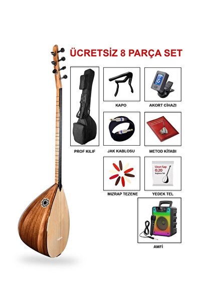 istanbul müzik tedarik Jak Girişli Amfi Uzun Sap Maun Gövde El Yapımı Bağlama...