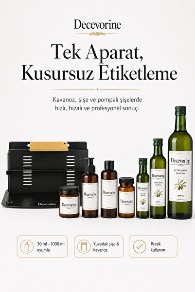 Decevorine Şişe Kavanoz Etiketleme Aparatı