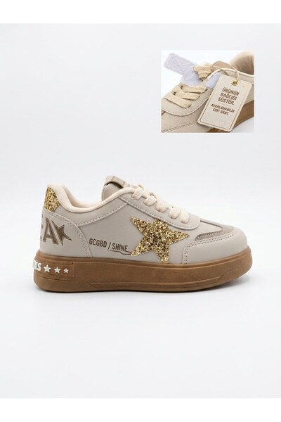 Hayo Velcro Decorative Laces Gold Embroidered Girls' Comfortable Lightweight ...