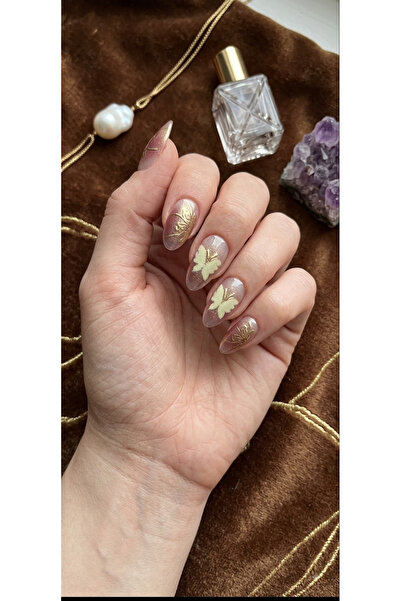 Dvl Fancy Press 15'li Takma Tırnak - Sticker Yapıştırıcılı