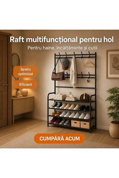 OEM Cuier cu Pantofar Metalic – 5 Rafturi (RO-V08)
