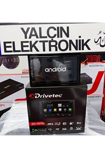 drivetec dc-7070 7ınc usb bt radyo navıgasyon google yotube 4x60 androıd carp...