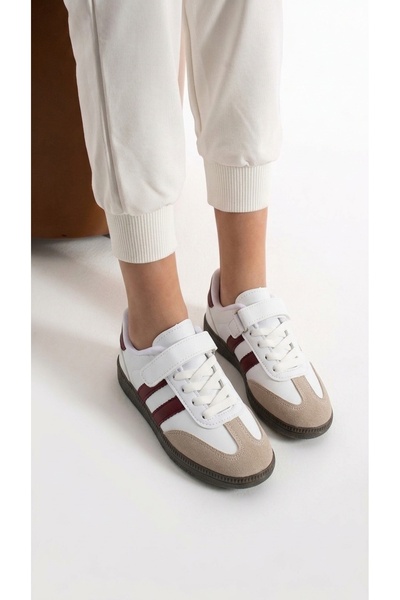 eformoda by emre yılmaz White Burgundy Children's Sports Shoes Sm02