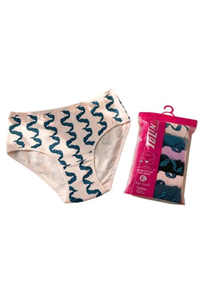 TOLIN Women's 6-Piece Cotton Lycra Towel Net Detailed High Waist Panties Set ...