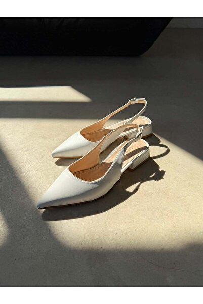 STRASWANS Jesse Women's Heeled Leather Shoes White