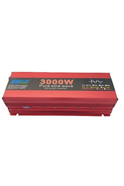 YUPY ®   Invertor Easun, 12V, 3000W, Undă sinusoidală pură pentru sisteme fot...