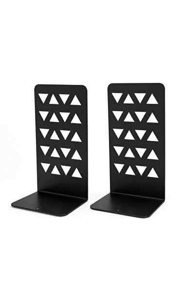 Palamar Siyah Boyalı Metal Kitap Tutucu (18x10 cm) - Vida Sabitlemeli 2 Adet ...