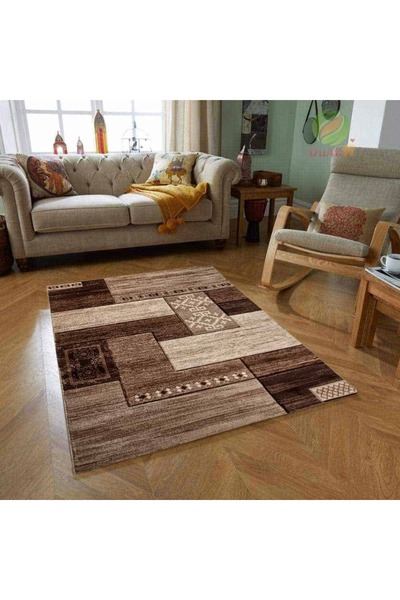 Dualhome Χαλί Φρίζε Παραδοσιακό Καφέ, 125x200 εκ., Κλασικό - 125x200 εκ., ορθ...