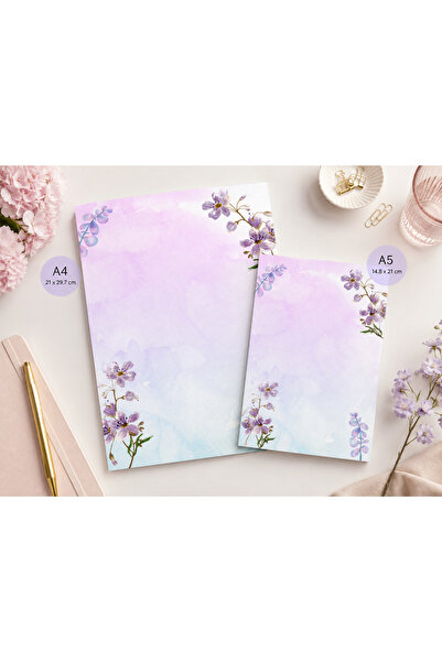 Miray Craft Pastel Lilac Color Themed Set of 2 (A4-A5) Notepad - Notepad - Me...