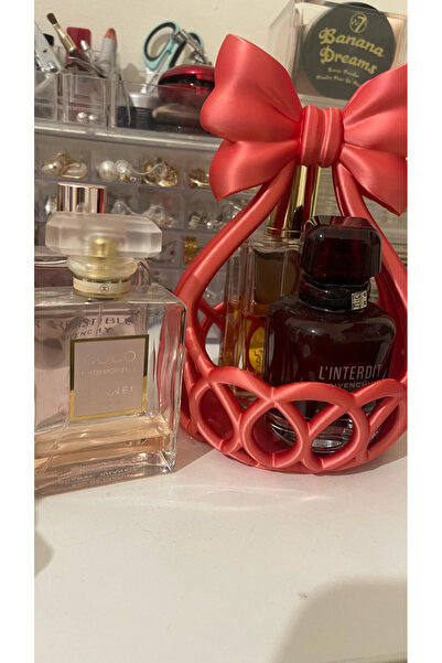 DU&ER Coquette Bowknot Makeup Organizer Perfume Cosmetic Holder Desktop Baske...