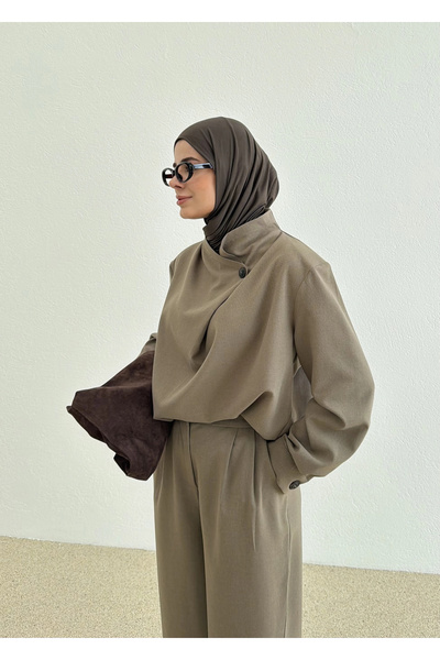 MODA AKSA 9216 TEK DÜĞME CEKET TAKIM VİZON