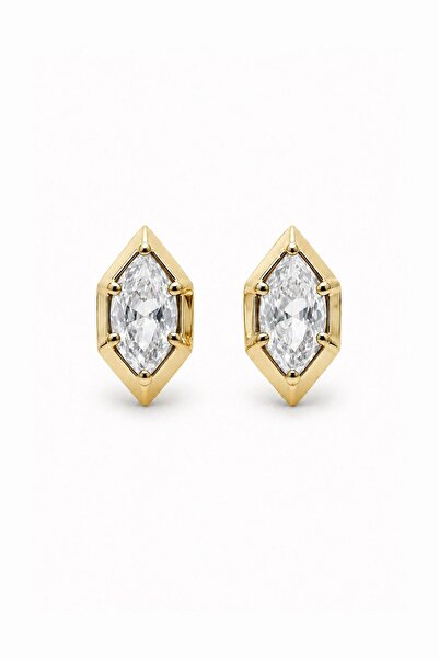 New Obsessions Marquise Stone Gold Stud Earrings