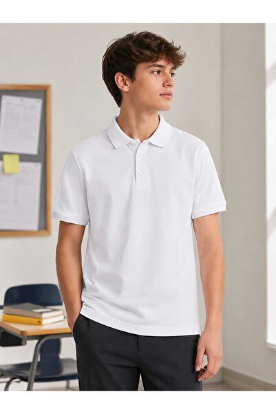 Castello Fashion 🎓   Men's Student Polo Collar T-Shirt 👕 |   3 Button Styli...