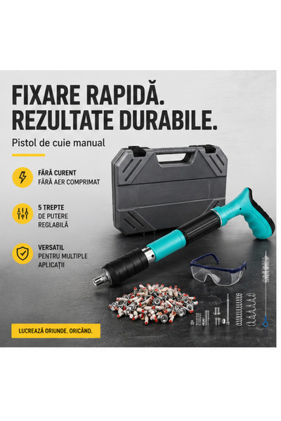OEM Χειροκίνητο πιστόλι καρφιών + 100 ΚΑΡΦΙΆ ΔΩΡΟ (GR-V11)