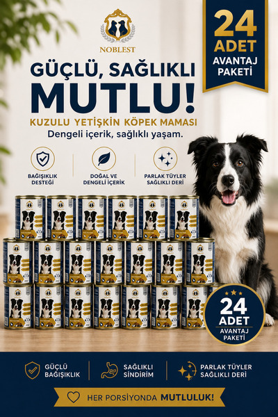 KUZULU JÖLELİ KÜÇÜK PARÇA ETLİ KÖPEK YAŞ MAMA 400 gr X 24 ADET