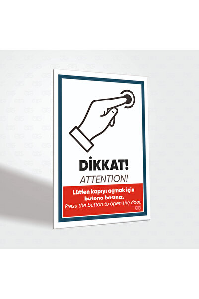 3mm A4 Dikkat Buton Levhası (PVC)