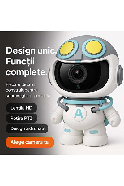 OEM Κάμερα παρακολούθησης ρομπότ WiFi 1080P, περιστροφή 360°/90°, νυχτερινή ό...