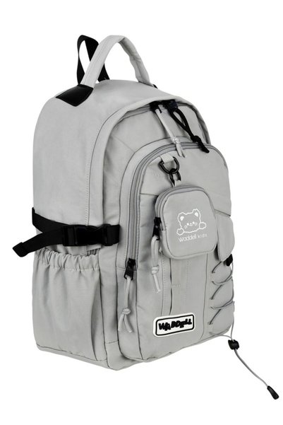 Waddell Imported Luxury Orthopedic Backpack 26915 Primary School Secondary School Bag with Wallet Gift Gray