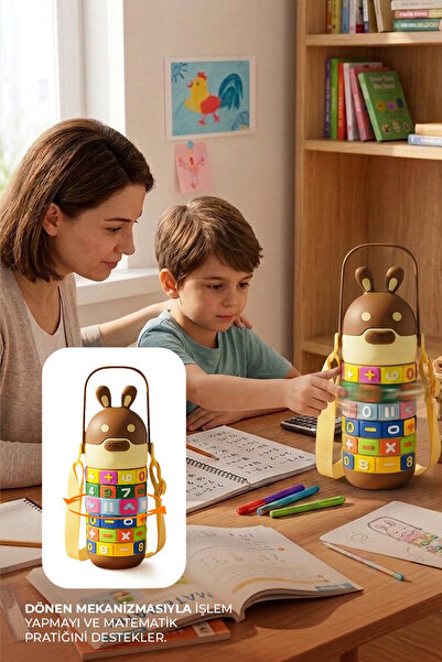 Kitchen Life Sticlă de apă pentru jucători de matematică, 500 ml, cu strat du...