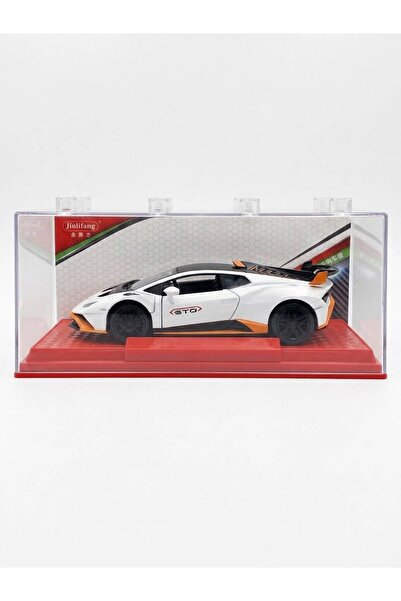İmza Çiçek & Hediye Özel Sergileme Kutulu Beyaz Spor Maket Araba (Diecast Model) Koleksiyonluk Dekoratif Hediyelik 1.36