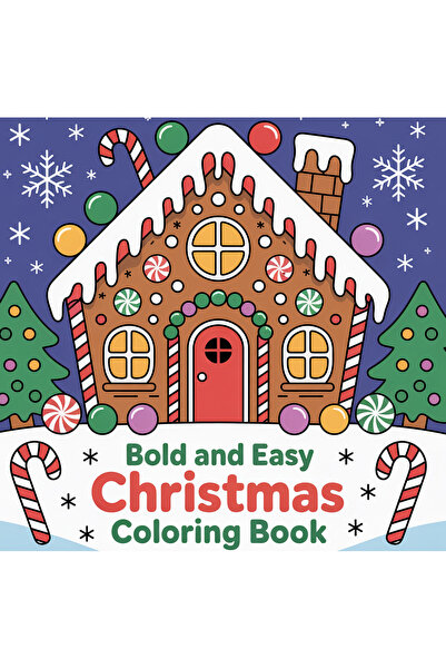 JACA Christmas 40+ Sayfalık Boyama Kitabı Kolay Boyama Kitabı
