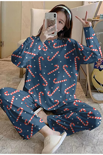 kuzey homewear Long Sleeve Merry Christmass Supersoft Pajama Set