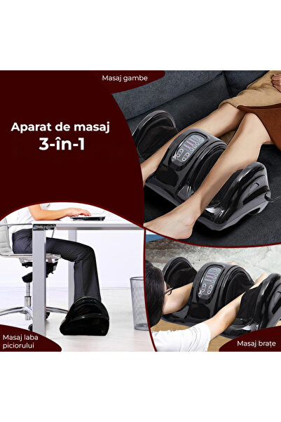 OEM Aparat de masaj picioare, gambe și mâini, Shiatsu cu încălzire, 4 programe, telecomandă
