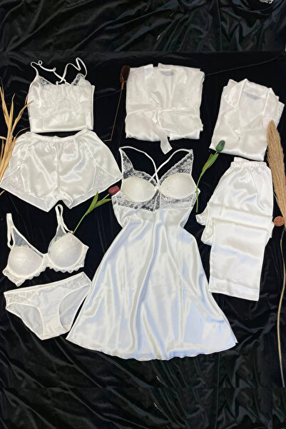 Freshness Σετ 8 τεμαχίων σε κουτί, γιγαντιαία σατέν πιτζάμες, νυχτικά, ρόμπες...