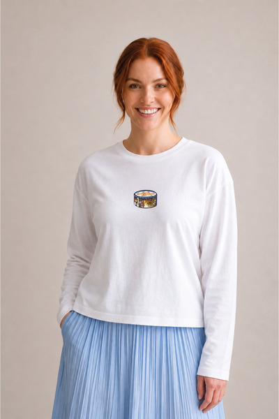 Grafftee Clothing Nubarco Crop Geniş Kol Κανονικό Κοντό Μπλουζάκι