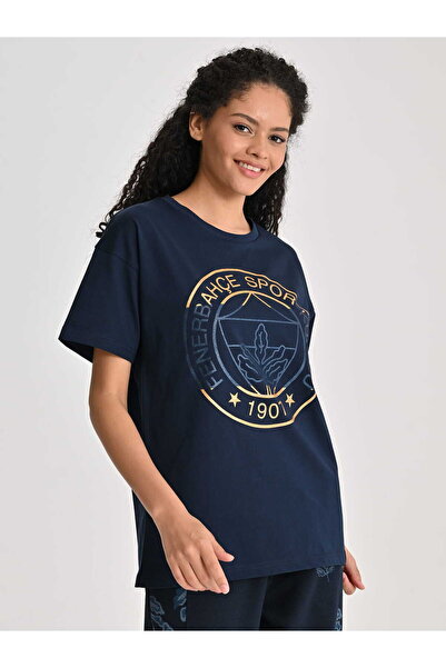 Fenerbahçe KADIN TRIBUN ALTIN LOGOLU TSHIRT