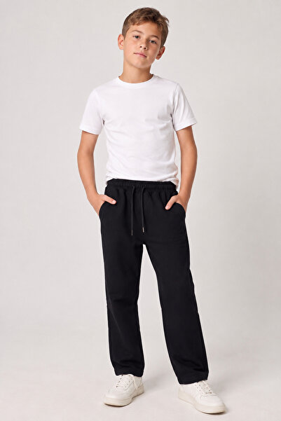 Yalçınoğlu Kids 5-16 Yaş Erkek Çocuk Kompak Penye Jogger Pantolon Rahat Kalıp...