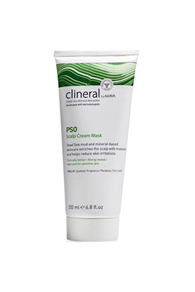 AHAVA Clineral Pso, Anti-iritare, După duș, Mască cremă, Scalp, 200 ml